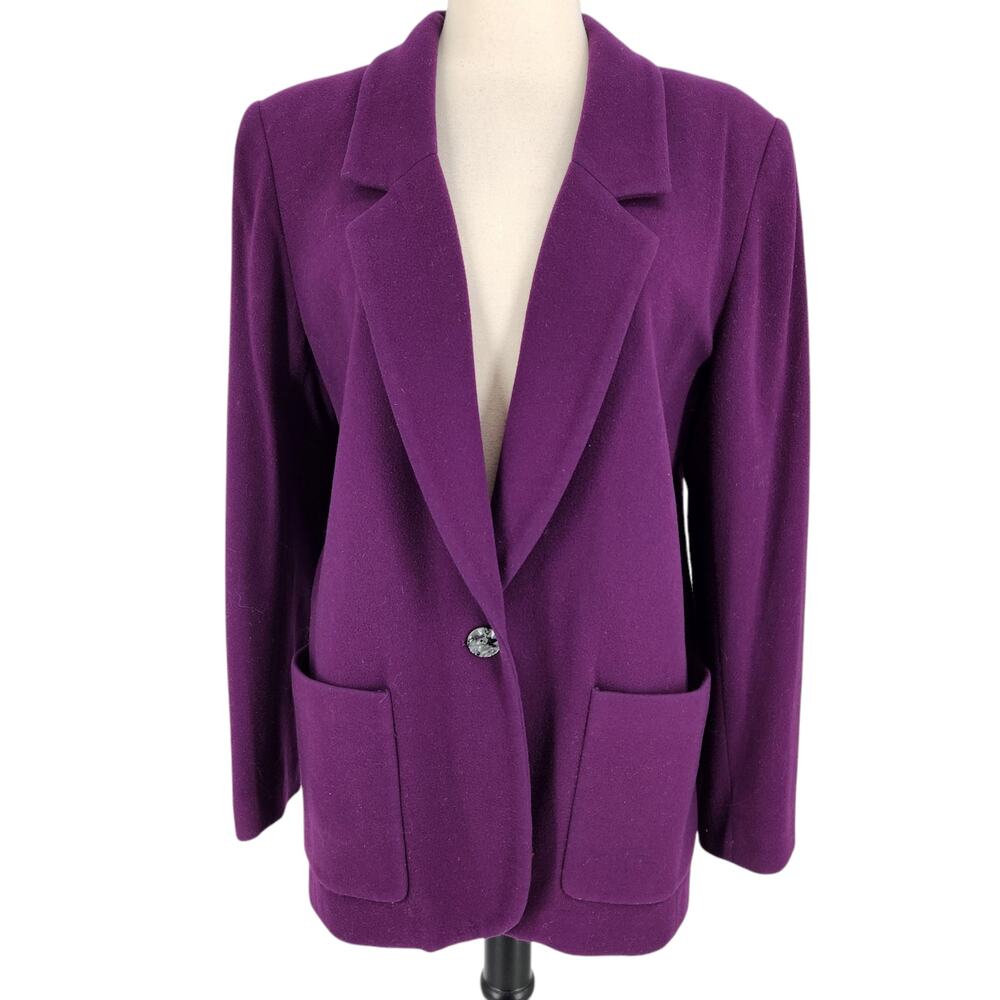 Lord & Taylor Premium Wool Cashmere Blend Single Button Blazer 4